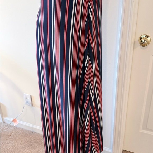 Banana Republic Navy, Coral & White Strapless Maxi Dress - Picture 6 of 10